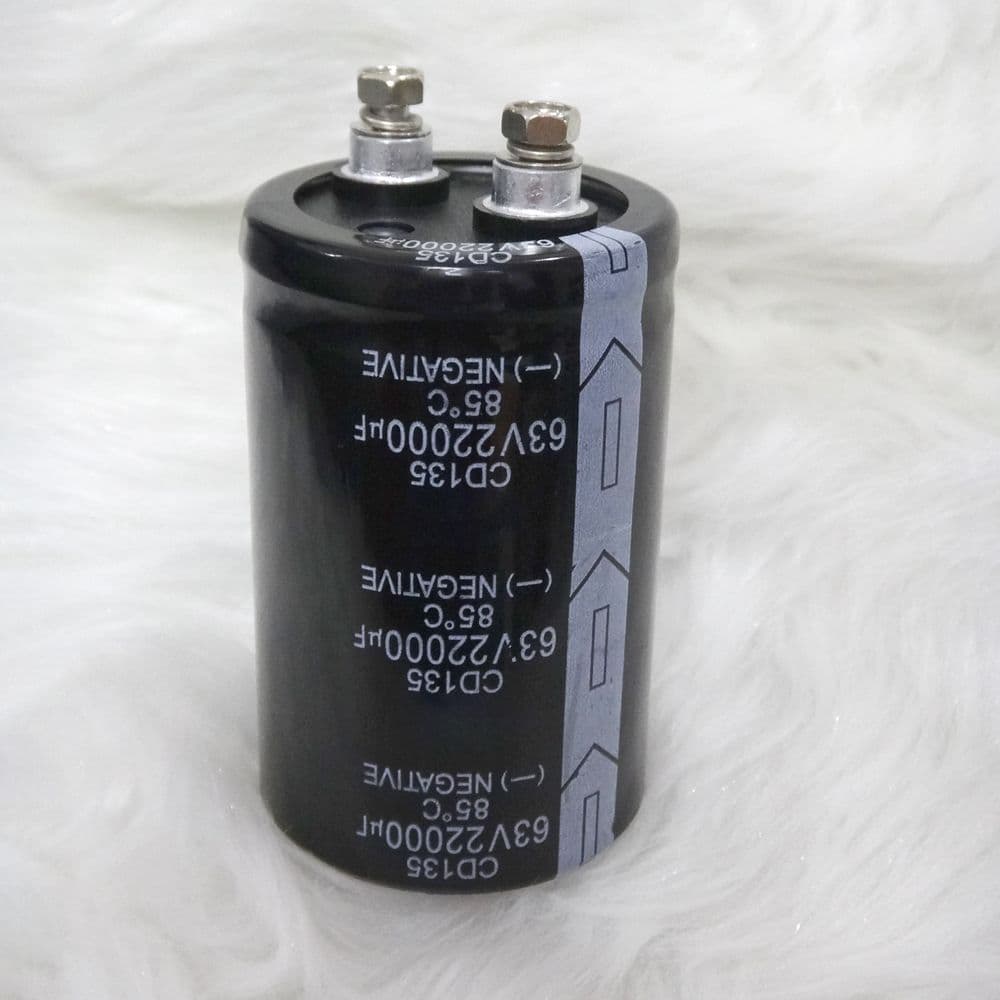 Audio Capacitor 63V 22000UF Aluminum Electrolytic Capacitprs Stud Terminals