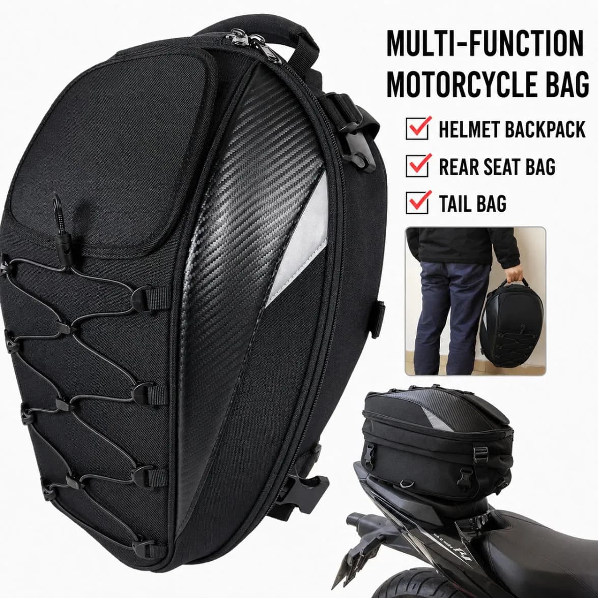 Helmet Bag/Motorcycle Bag/Waterproof Bag/Full Face Helmet Tail Pack