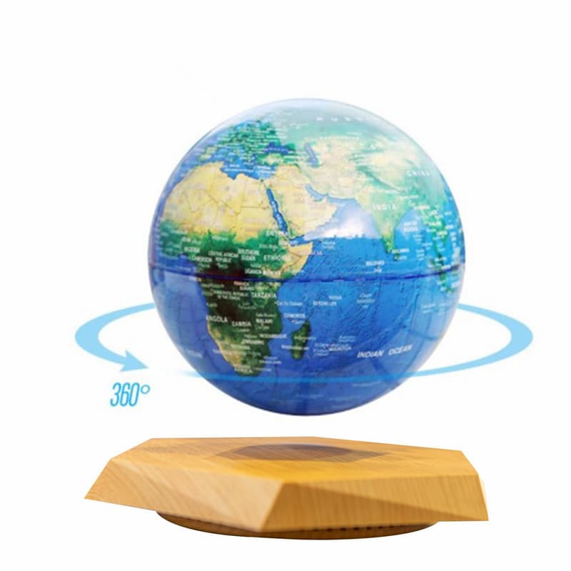 New Rotating Magnetic Levitation Floating World Globe Map Light Lamp for Christmas Gift