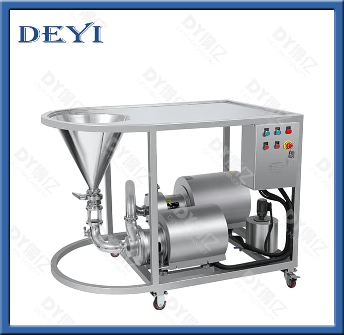 Factory Directly Sale Industrial Sanitary Stainless Steel Powder Mixer Mixing Pump with Hopper