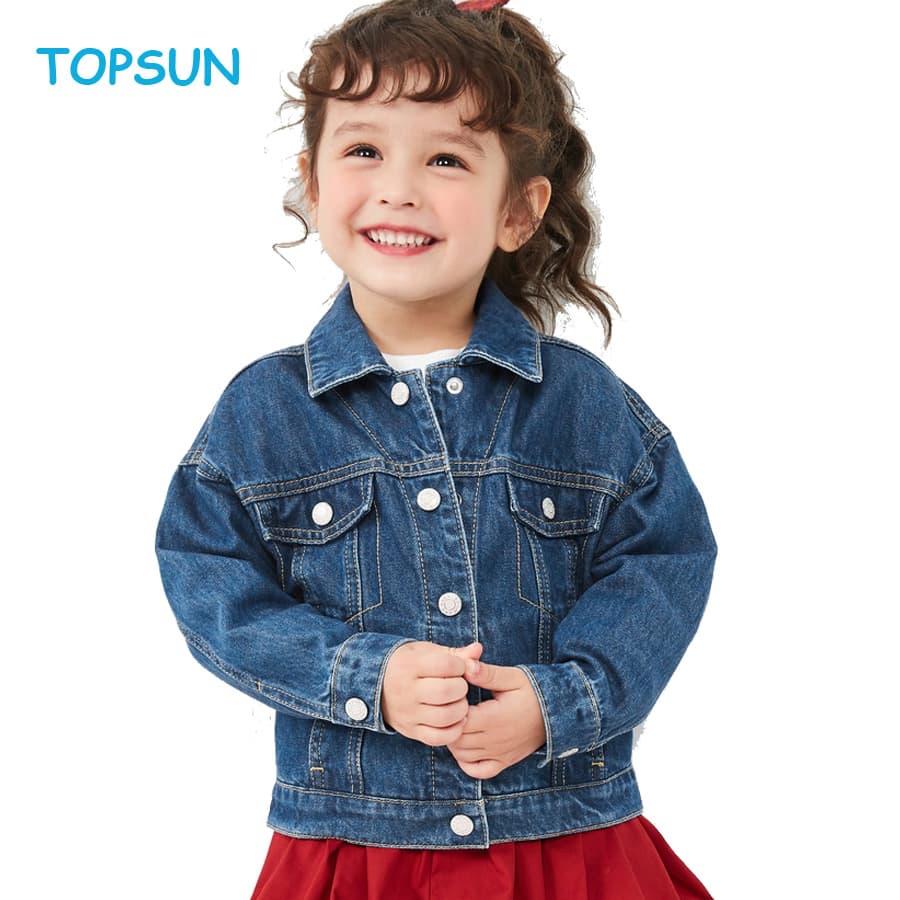 Toddler Casual Denim Jacket Girls Boys Fashion Jeans Coats Long Sleeve Baby Outwear Children Jacket