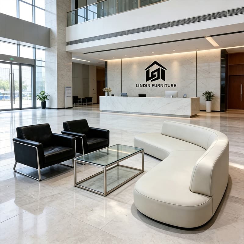 Custom Public Leisure Sofa Fabric V Shape Airport Cinema Waiting Couch Luxury Visitor Reception Lounge Curved Shared Space Seating Lobby Sofa