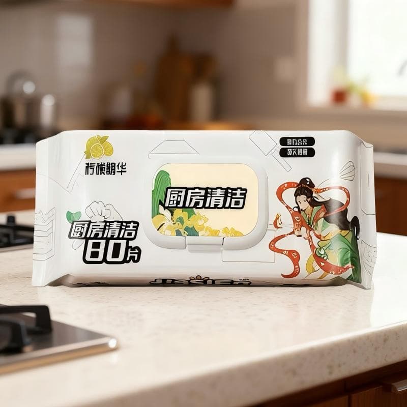 80cts OEM Service Premium Household Non-Woven Wet Wipes for Multi Surface Cleanup