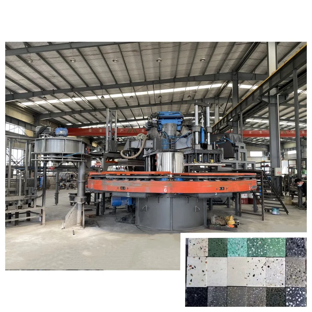 High-Pressure Multi-Station Rotary Pressing Machine Terrazzo Manufacturing Making Presser