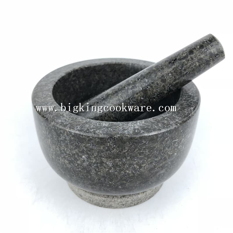 Mortar and Pestle Made of 100% Granite for The Kitchen Make and Serve Dishes Right at The Table Beautifully