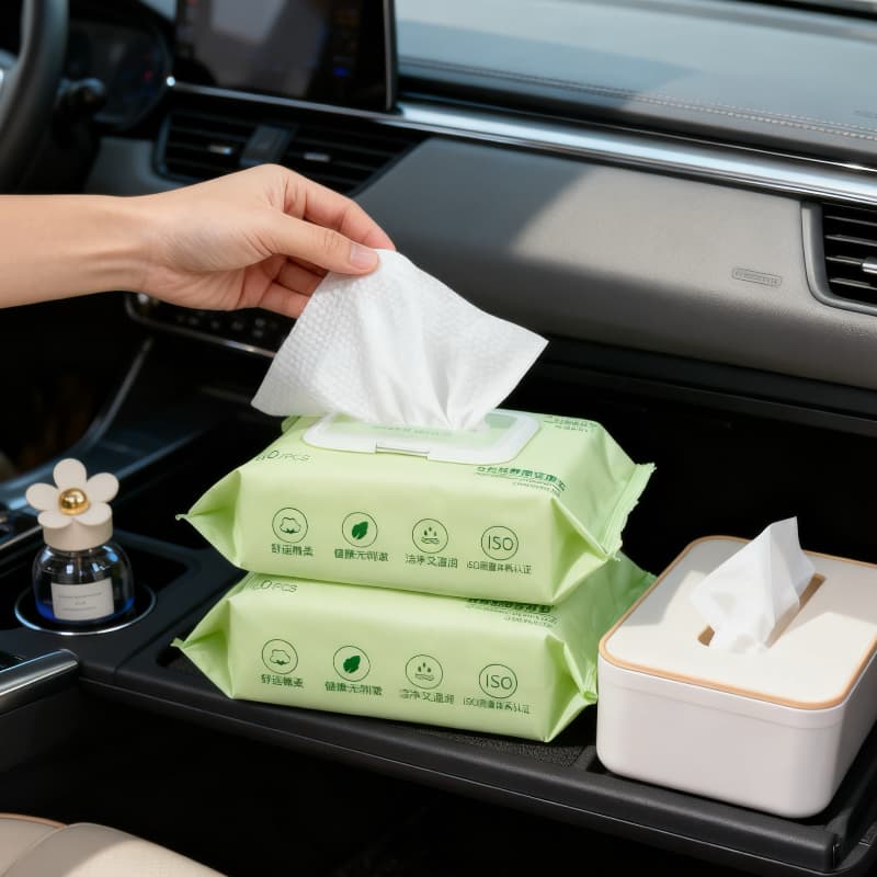 Gentle Heavy Oil Remover Cleaning Wet Tissues Easy and Fast Natural Cleanup Non-Waven Wet Wipes for Household Cleaning