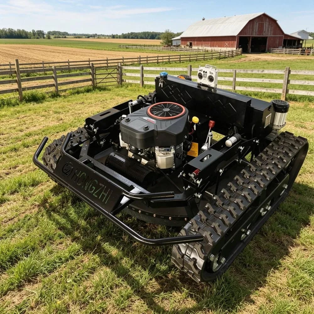 Season Best Seller Tank Crawler Grass Mower Loncin Dual Cylinder Engine Brushless Motor Safety Protection Blade Complete Snow Shovel Free Freight Service