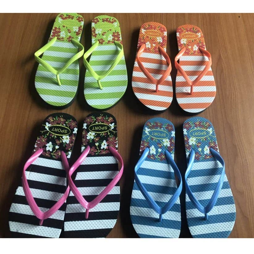Mix Color Fashion Women Beach Shoes Stock Slippers Sandals Flip Flops Stock FF1954-1)