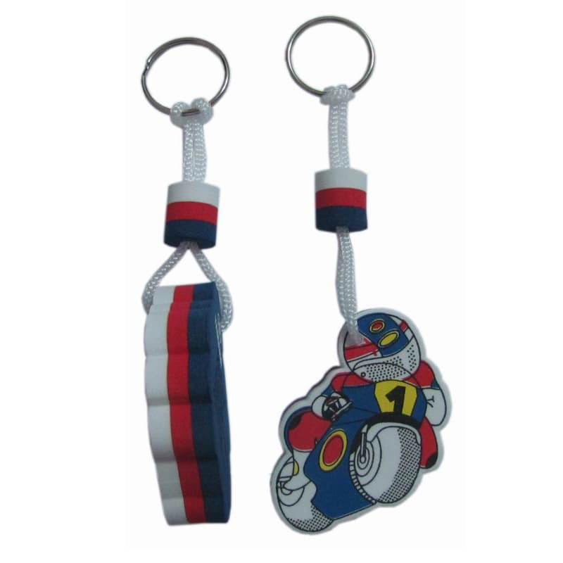 Colorful Circle Custom Logo Shape Printing EVA Floating Keychain Key Ring Safety Key Holder for Marine Boat Fishing Sailing Water Sports Key Chain