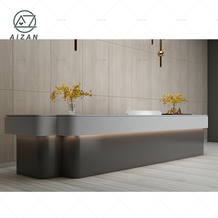 Luxury Hotel Furniture Modern Reception Desk Hotel Lobby Check-in Counter for Hotel