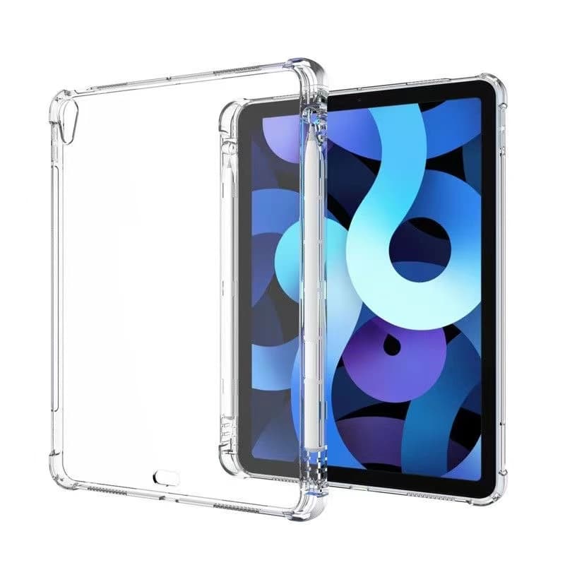 Tablet Case for iPad/Air/PRO9.7-11inch 2023 Transparent Shockproof Protective Cover with Pencil Holder