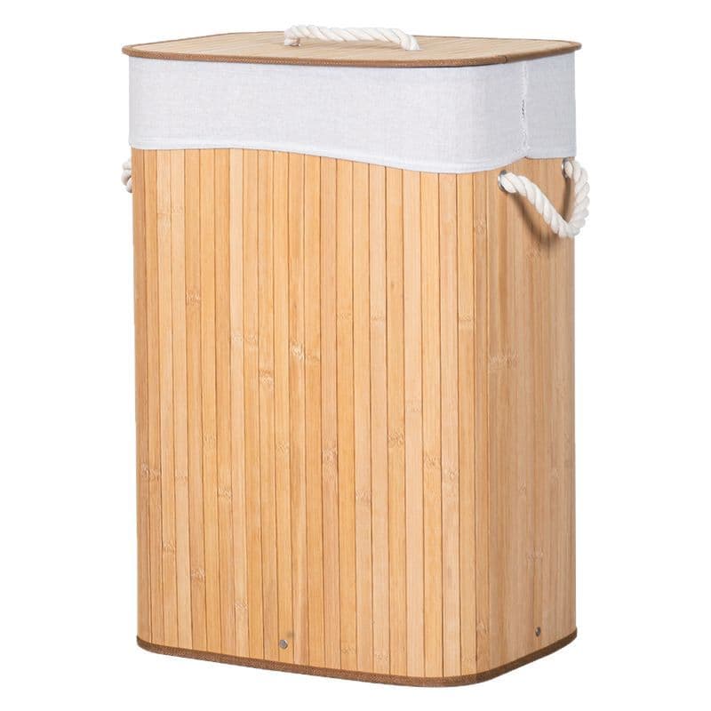 Bamboo Laundry Basket Dirty Clothes Bin Bamboo Woven Folding and Braided Clothes Storage Bucket