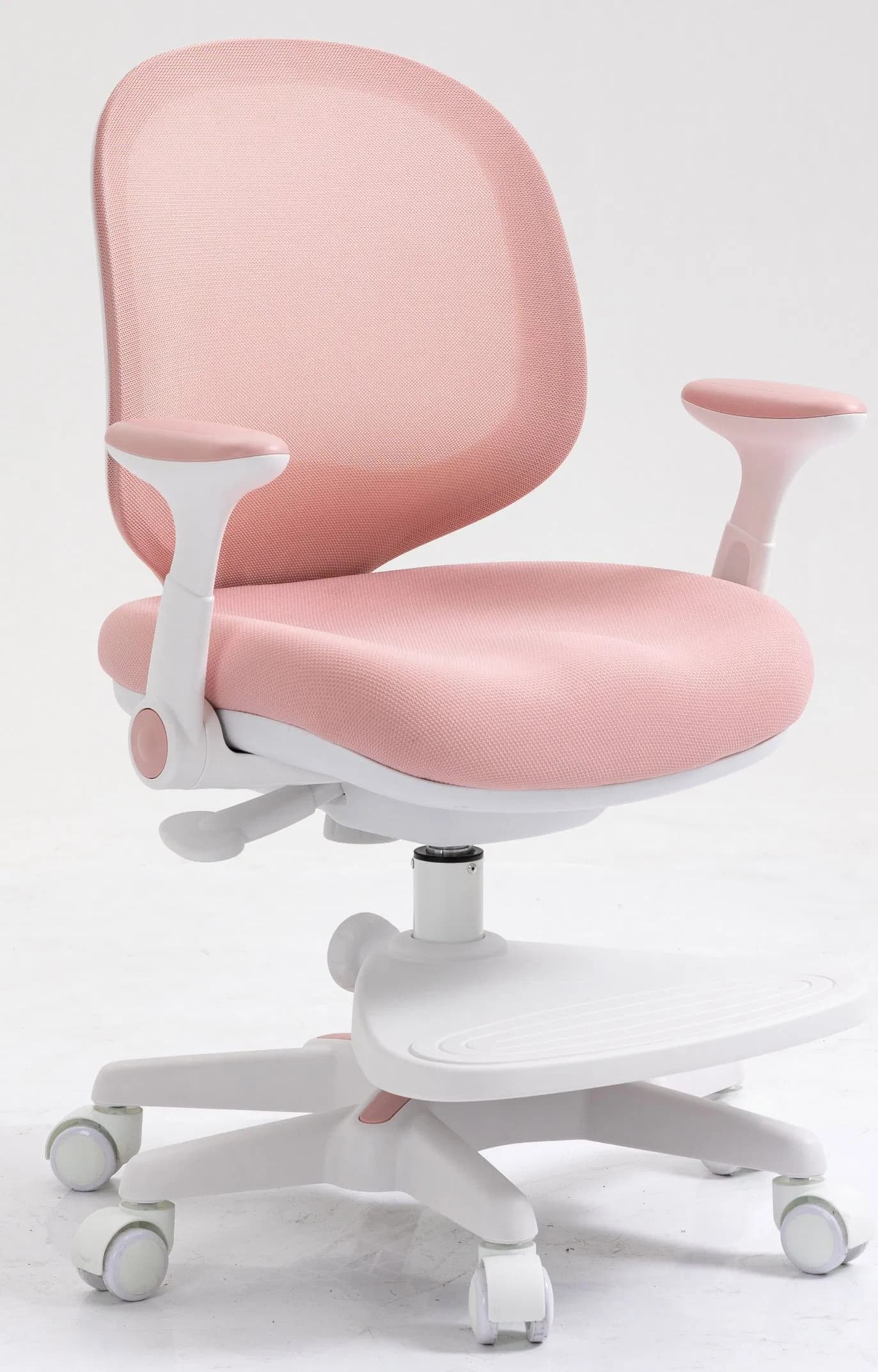Ergo Kids Desk Chair, Thickened Seat Cushion Comfortable Pedal Dual Back Support Adjustment Kids Computer Chair Cute Children's Study Chair for Home School